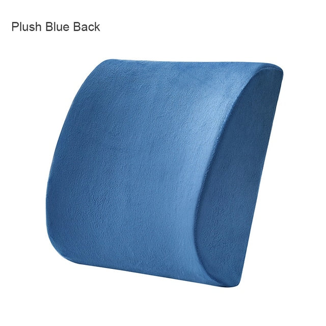 Plush Blue Back Cushion